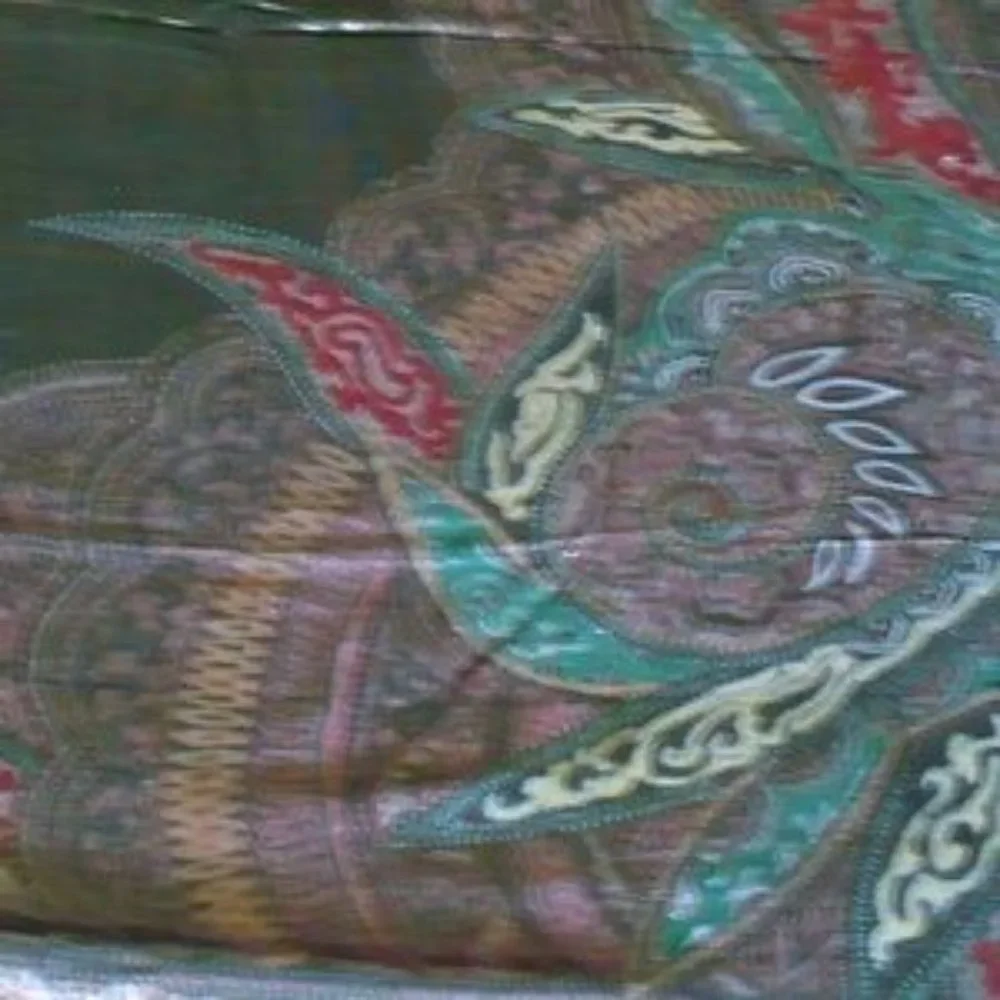 ❤️Oscar de la Renta Paisley Metallic Scarf - Picture 6 of 7